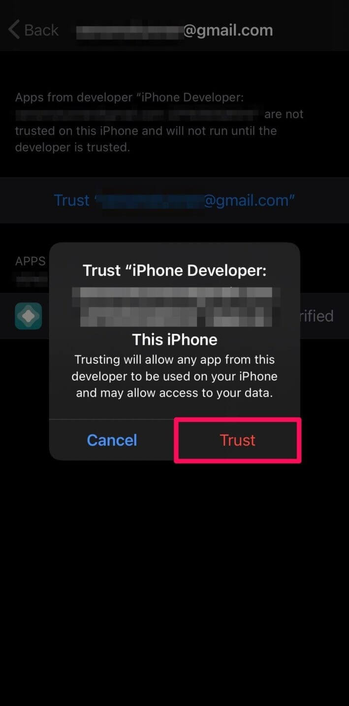 Allow Untrusted Developer Apps